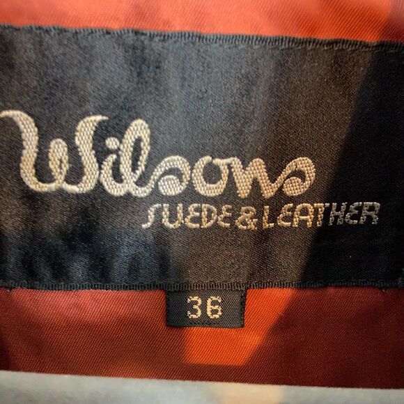 70s Hipster Leather Jacket Vintage Wilsons Womens Brown Genuine 3/4 Sleeve SZ 36 - Picture 7 of 15